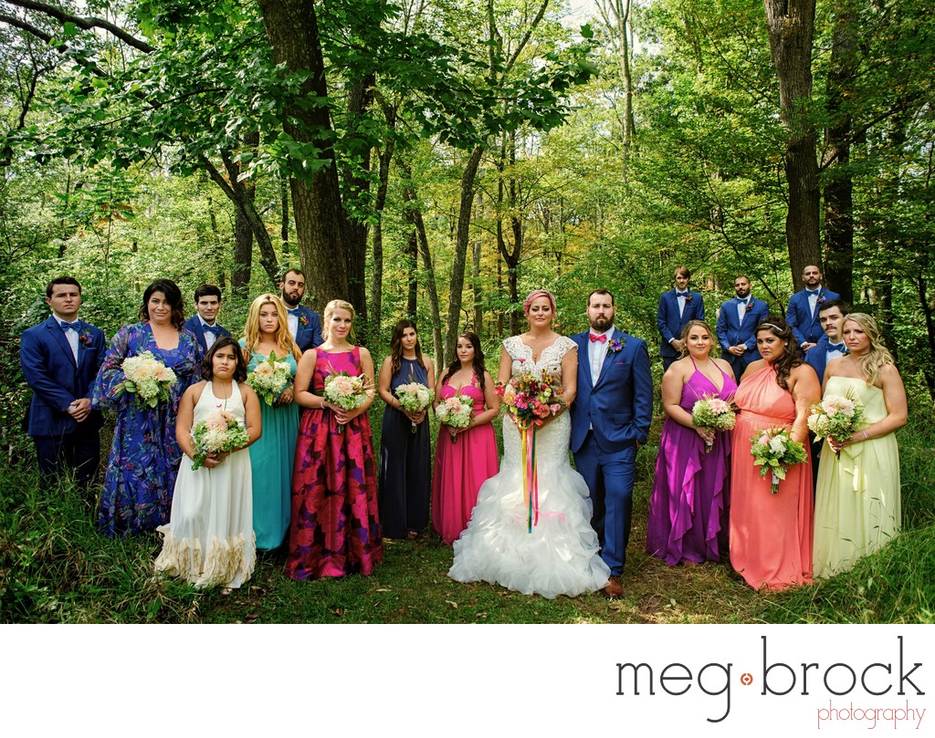 New Jersey Colorful Bridal Party Photographer
