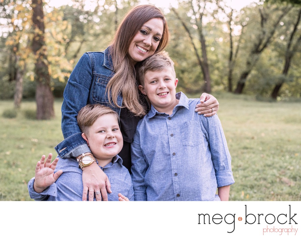 Langhorne Family Portrait Session Mom and Boys