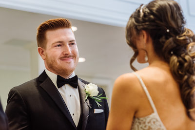 Smiling Groom At  North & Southampton Reformed Church