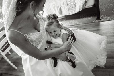 Happy Pennsylvania Flower Girl And Bride Photo