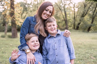 Langhorne Family Portrait Session Mom and Boys