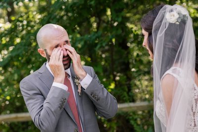 New Jersey Emotional Groom First Look 