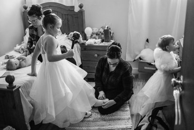 Documentary Wedding Photography of Flower Girls PA