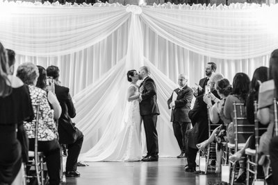 First Kiss Wedding Ceremony Union Trust Philadelphia 