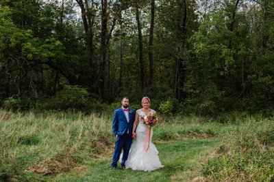 Bucks County Outdoor Portrait Of Bride and Groom 
