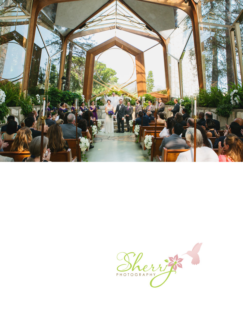 Wayfarers Chapel wedding ceremony