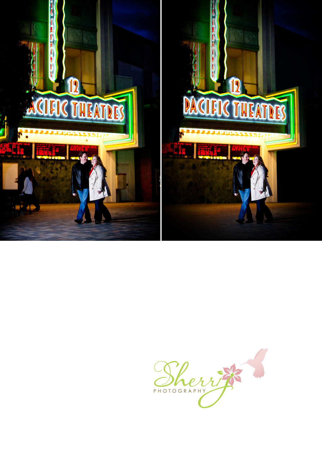 Pacific Theaters sign retouch