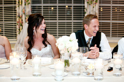 bride and groom at reception Bakersfield