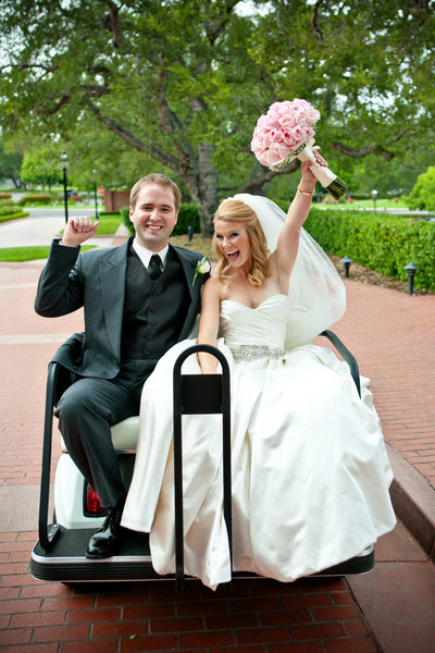 Groom Bride Golf Cart