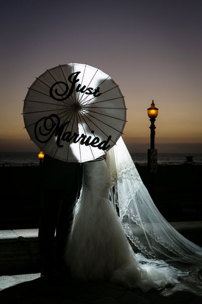 Huntington Beach Wedding Photography nightshot