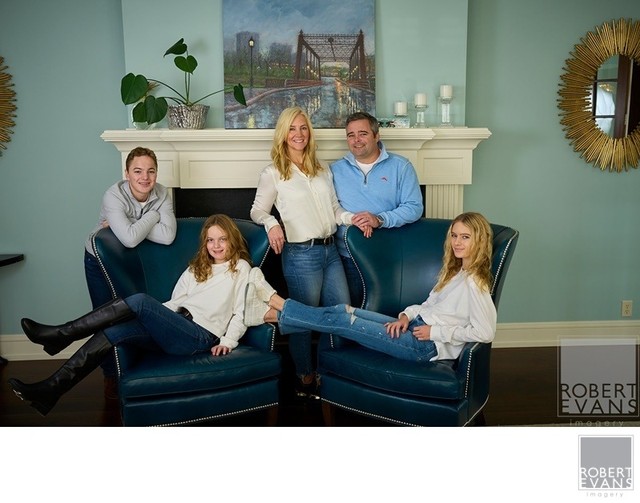 Relaxed Family Portrait at Home