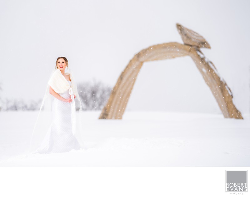 Winter wedding at the Minnesota Landscape Arboretum