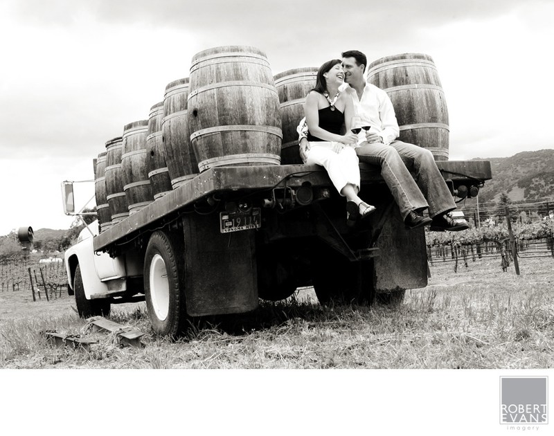 Vintage Napa California Engagement Session