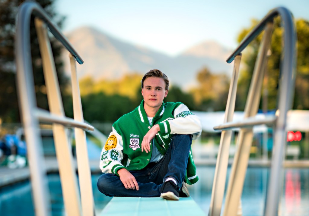 Swim and Dive Senior portrait Orono Minnesota