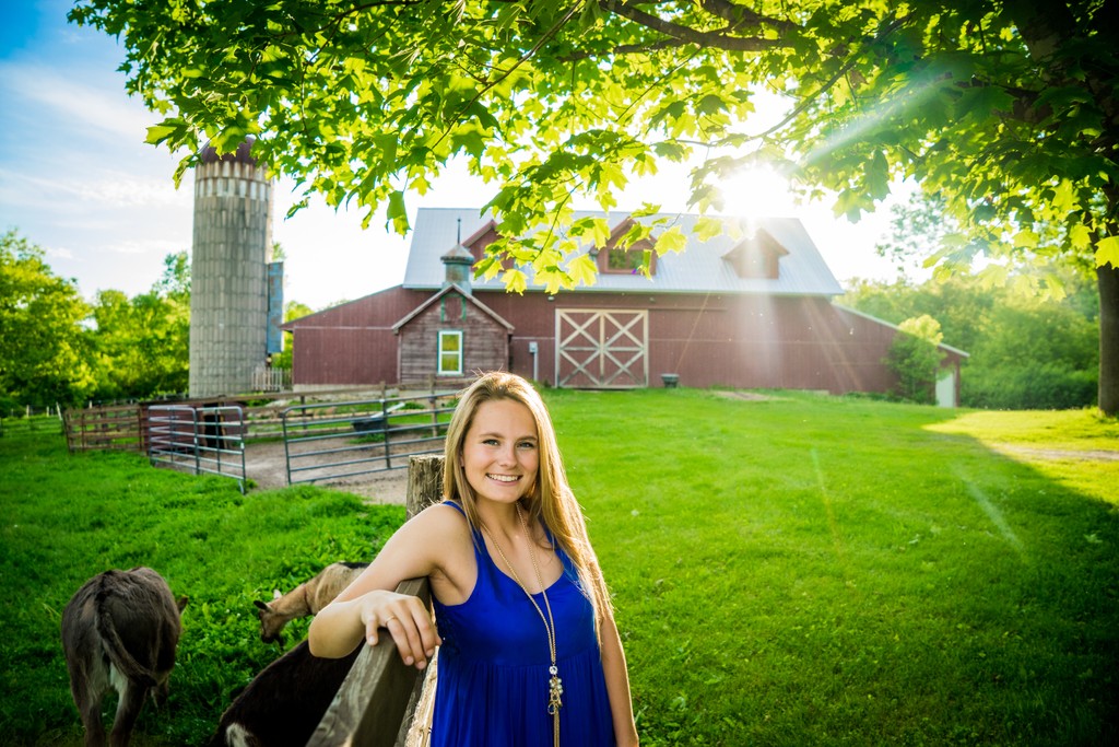 Farm Yard Senior Portrait Session Orono Minnesota