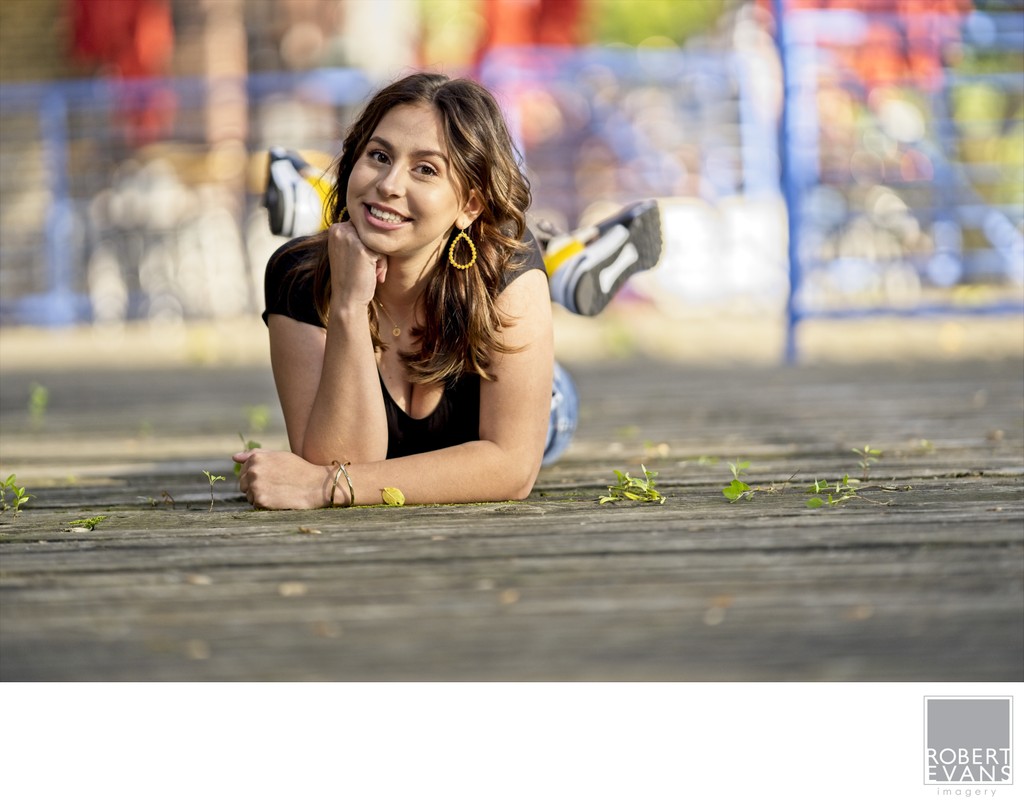 This fun senior portrait at Saint Anthony Main just makes you smile.