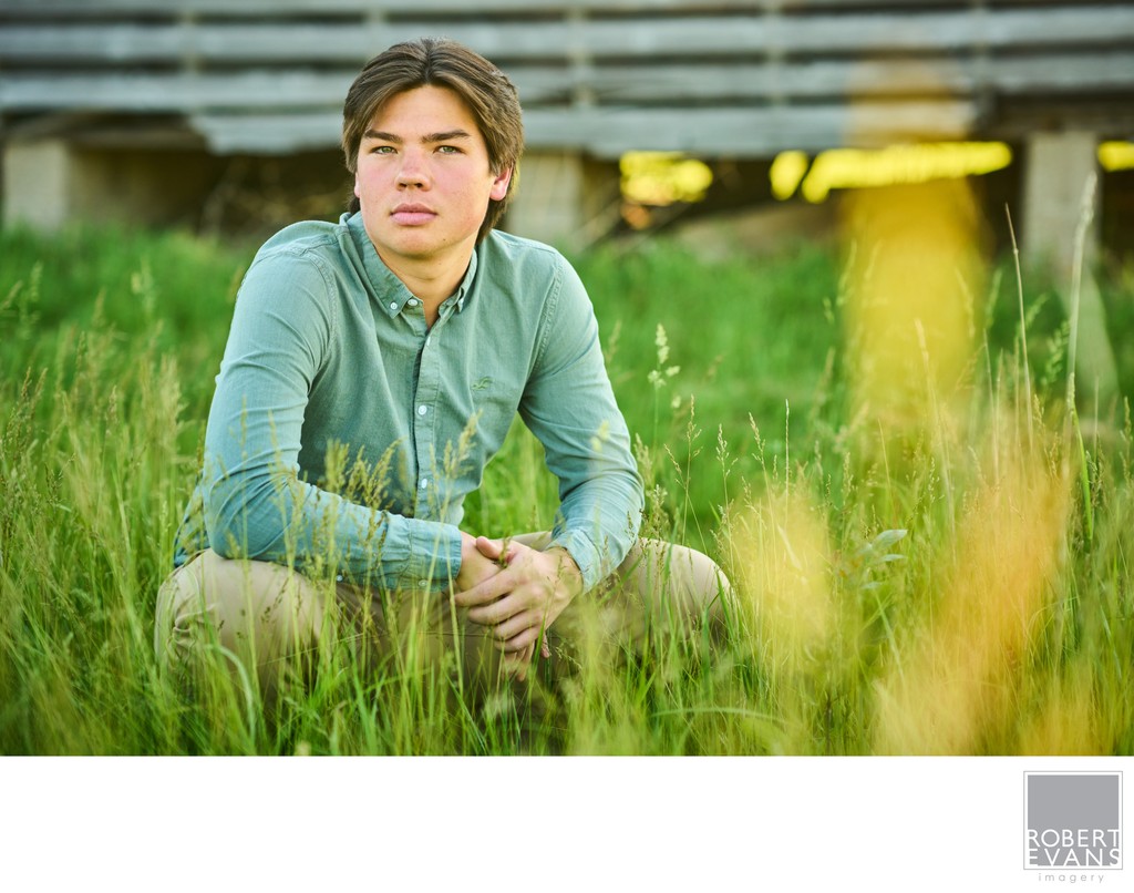 Simple relaxed portrait of this Minnetonka High School Senior Boy