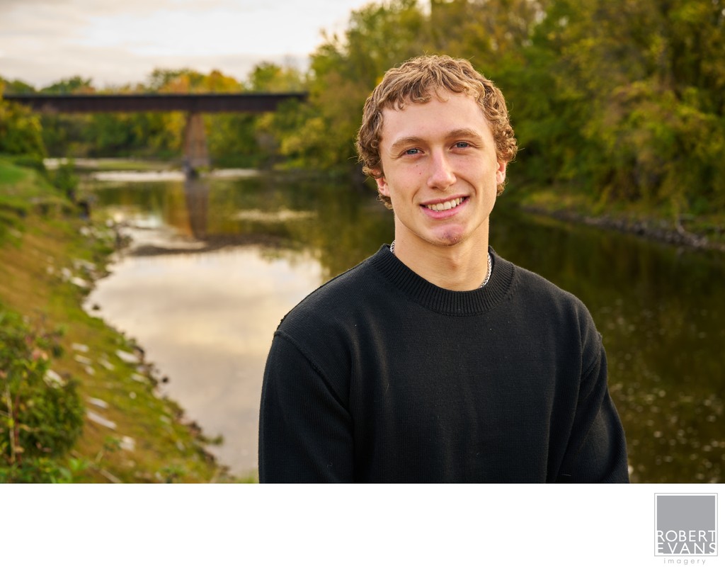 Great headshot image of this Delano senior taken along the river