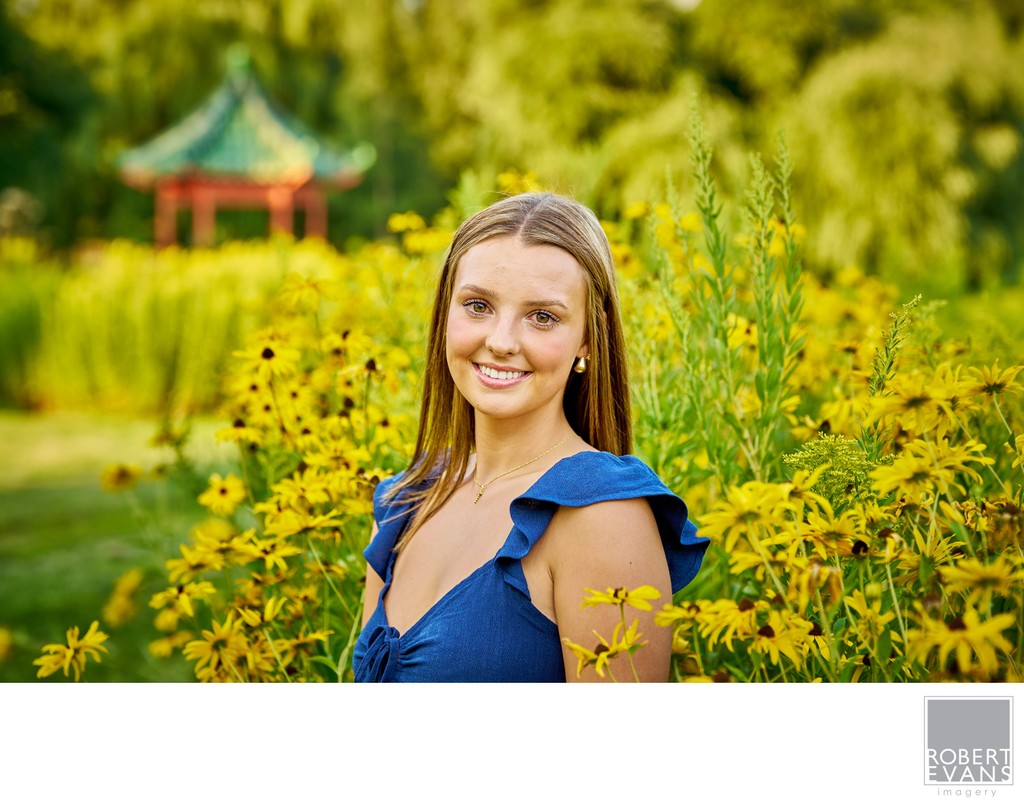 Beautiful headshot of this Southwest Christian Senior in her stunning blue top