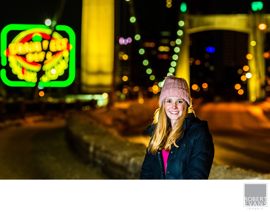 Minneapolis Lifestyle Portrait at Night