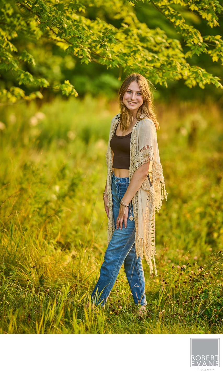 Late Afternoon Outdoor Senior Portrait with Chanhassen High School Senior Girl