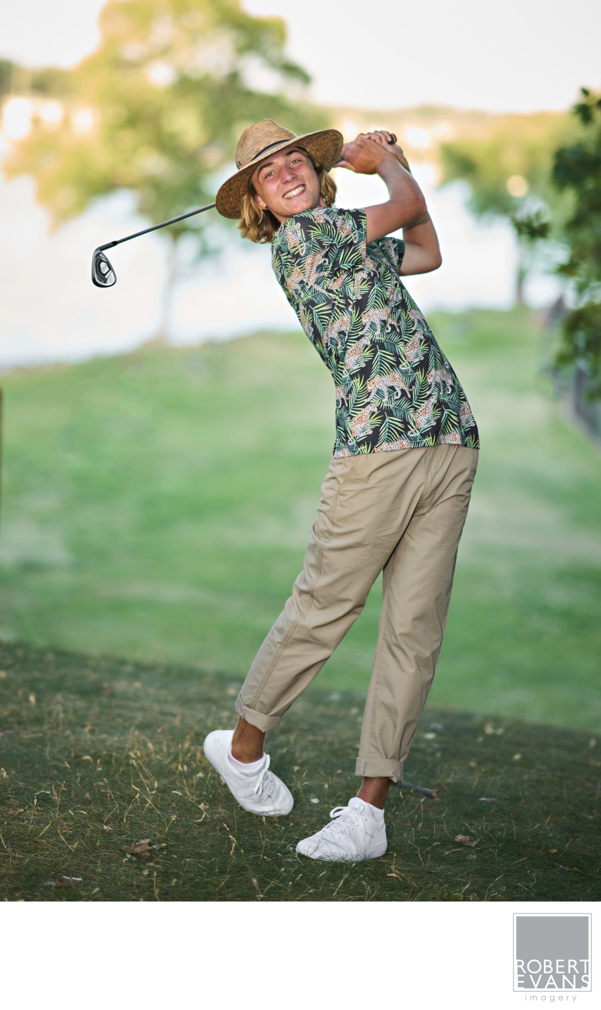 Golf Senior Portrait of Minnetonka High School Senior