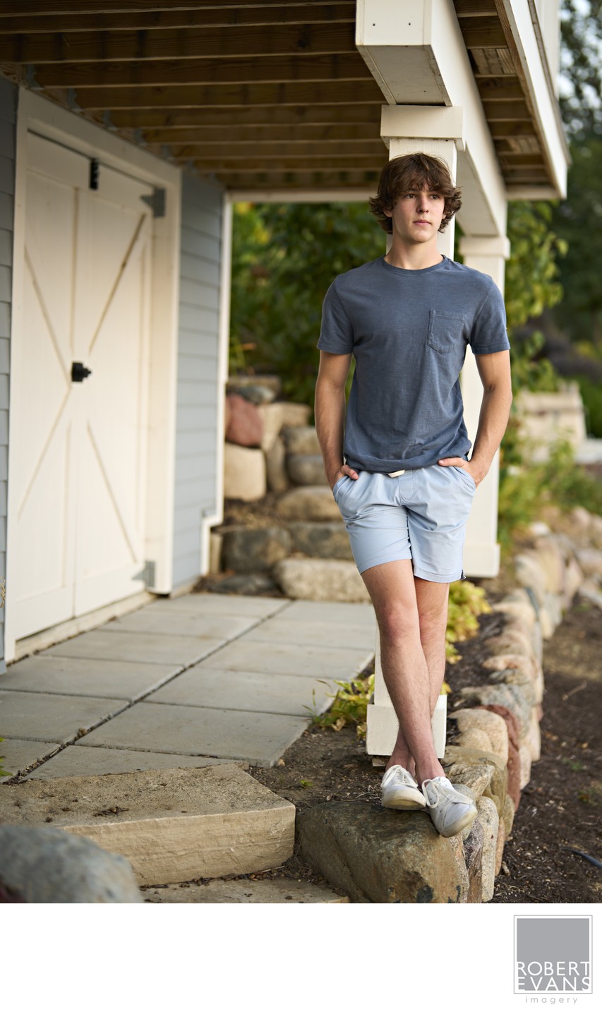 Senior Portrait at a Lake Minnetonka home