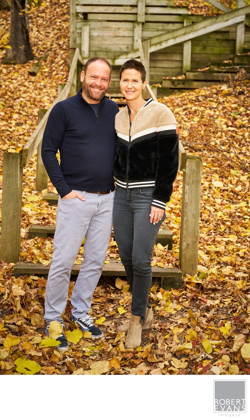 Parents Portrait in autumn woods