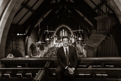 Wedding Photography, Portrait of a Groom, St. Stephen's Episcopal Church in Minneapolis 
