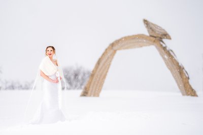 Winter wedding at the Minnesota Landscape Arboretum