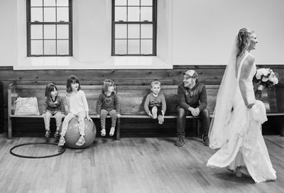 Kids in Edina Church React To Bride Leaving Her Brides Room To Get Married