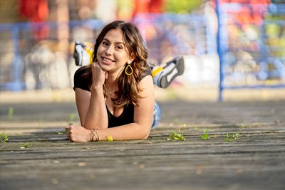 This fun senior portrait at Saint Anthony Main just makes you smile.
