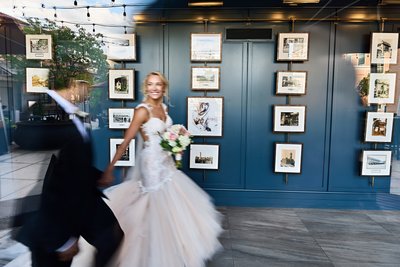 Stunning candid image of a bride and groom at the Depot