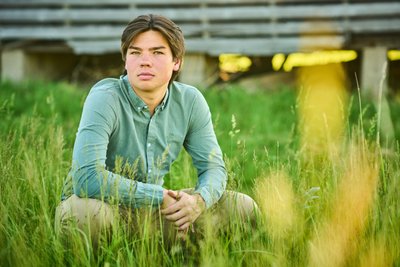 Simple relaxed portrait of this Minnetonka High School Senior Boy