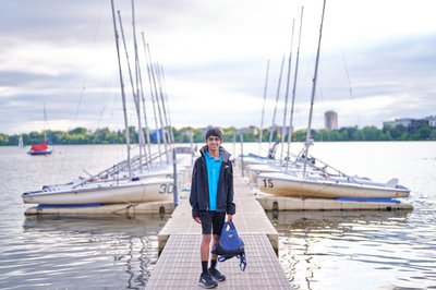 Sailing Senior Portrait Lake Calhoun Bde Maka Ska Minnesota