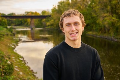 Great headshot image of this Mound senior taken along the river