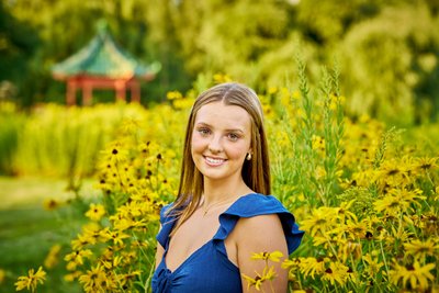 Beautiful headshot of this Southwest Christian Senior in her stunning blue top