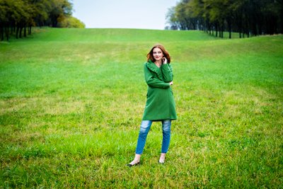 Natural Environmental Portrait in a Green Meadow