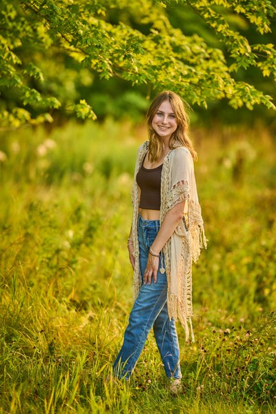 Late Afternoon Outdoor Senior Portrait with Chanhassen High School Senior Girl