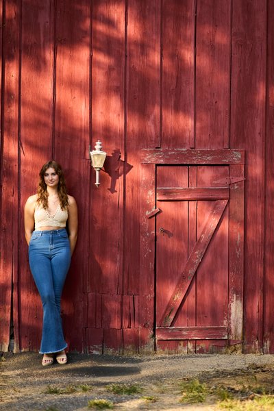 Simple composition, color, combined with late afternoon sun, senior portrait