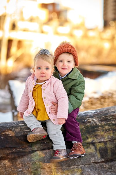 Brother and Sister Location Portrait
