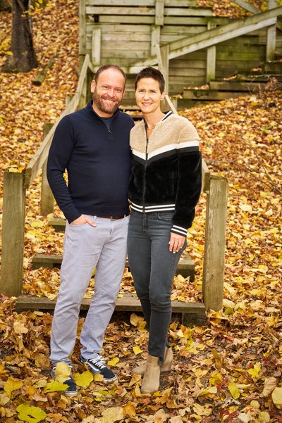 Parents Portrait in autumn woods