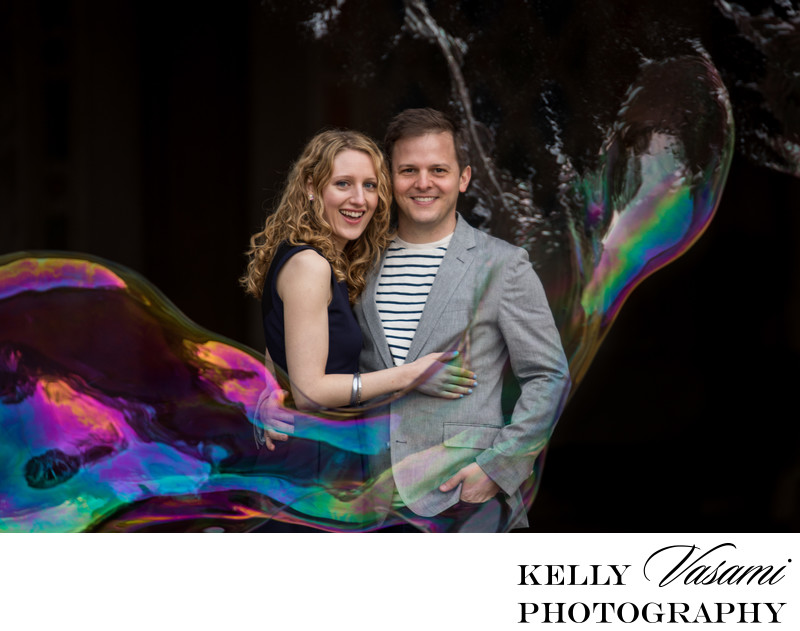 Central Park Bubbles Engagement Session
