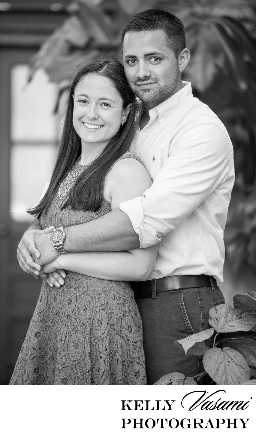 Engaged Couple Embraces during Engagement session