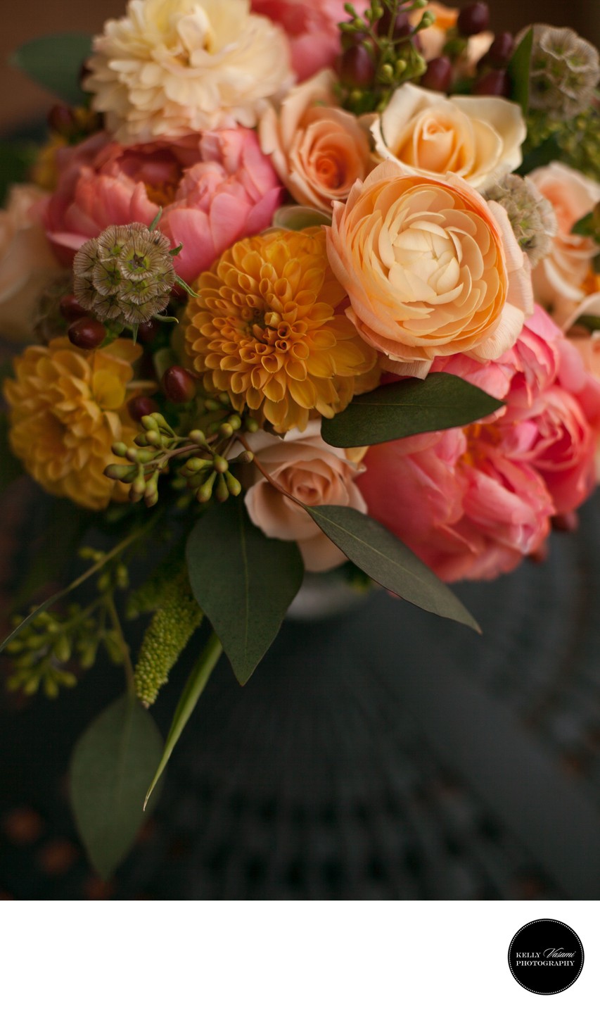 wedding florist westchester orange flowers ranunculus