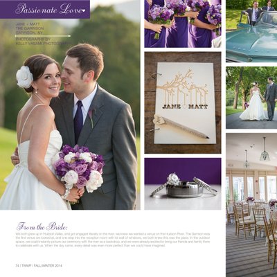 Purple Wedding at The Garrison | published in magazine