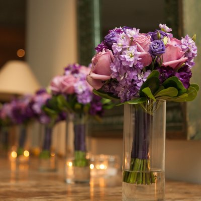 purple roses wedding flowers garrison reception