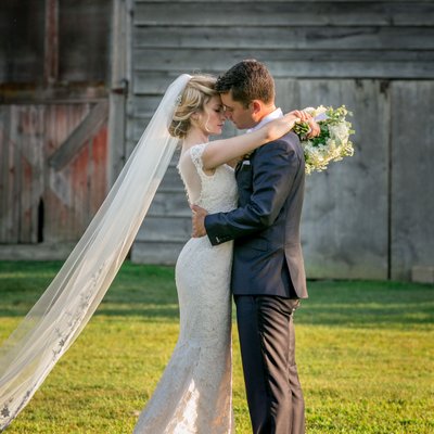 Highlands Country Club Wedding | Bride & Groom at Barn