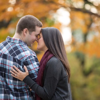 Autumn Leaves Engagement Session in Central Park