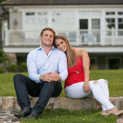 waterside summer engagement session westchester NY
